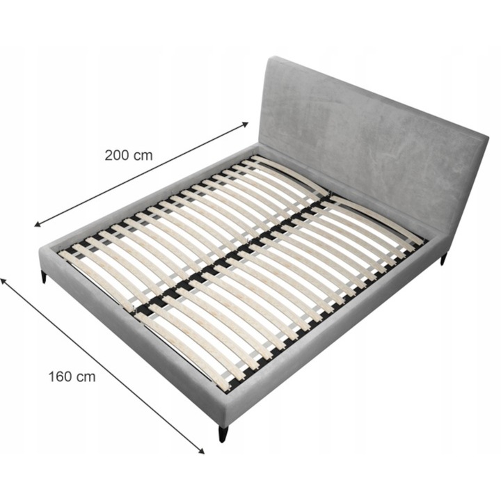 Stelaż do łóżka 160x200 cm podwójny 2x80x200 32 listwy brzozowe 200kg