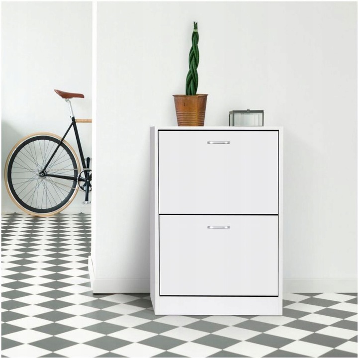 SZAFKA na buty regał 2 komory OBUWIE komoda pojemna do przedpokoju