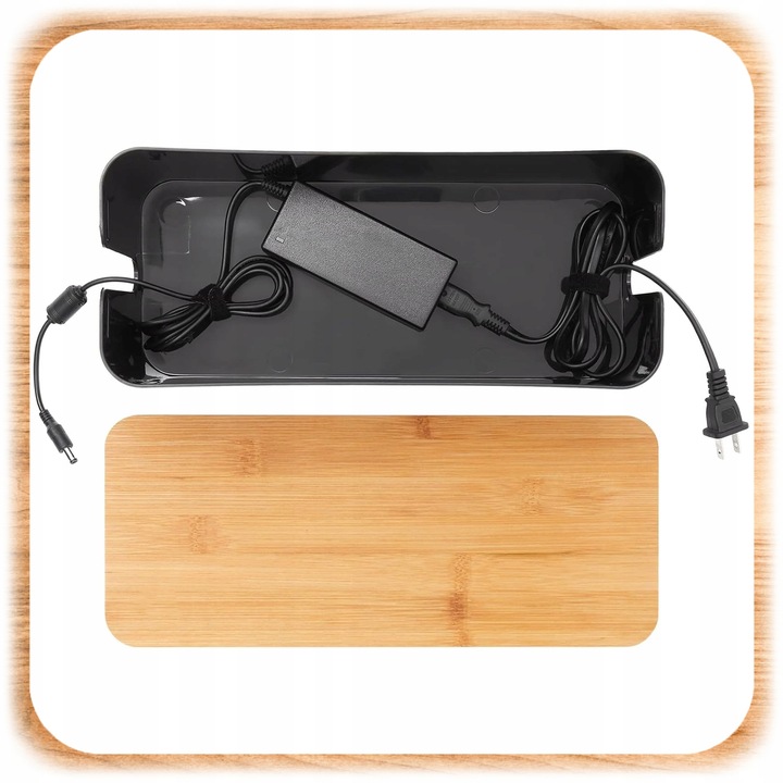 ORGANIZER NA KABLE POJEMNIK PUDEŁKO NA LISTWY KABLI PRZEWODY BOX DREWNO L