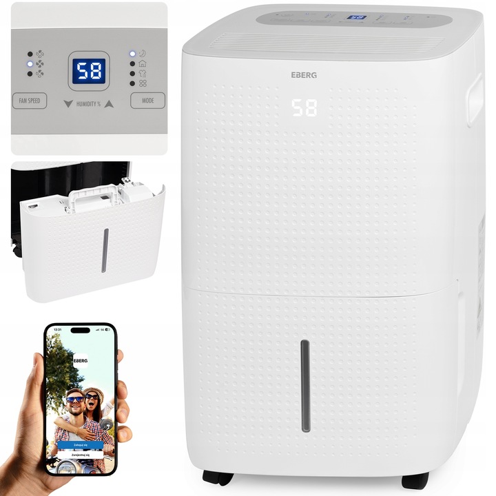 Osuszacz powietrza EBERG pochłaniacz wilgoci 60L/24h +WiFi