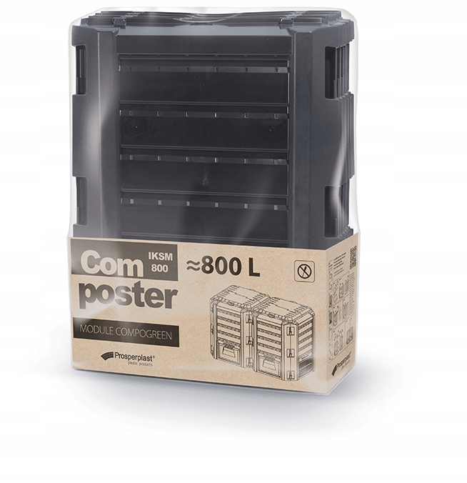 KOMPOSTOWNIK OGRODOWY DOMOWY 800 l Prosperplast Modułowy Duży Dwukomorowy