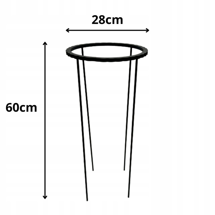 Podpórki do roślin kwiatów podpora podpórka obejma RING ŁĄCZONY 2w1 XL60/28