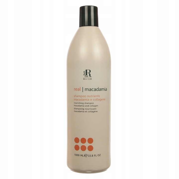 SZAMPON Do Włosów REAL STAR MACADAMIA Nawilżający RR Line Shampoo 1000 ml