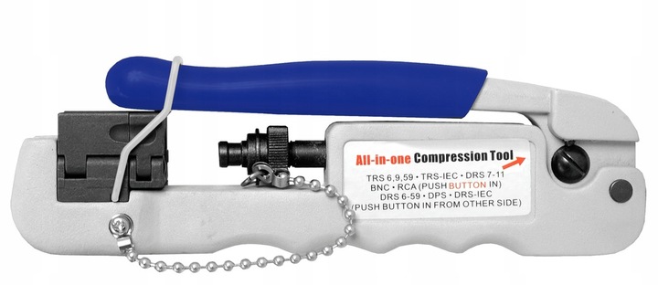 PROFESJONALNA ZACISKARKA KOMPRESYJNA ZŁĄCZ ANTEN TYPU F/BNC/RCA/IEC