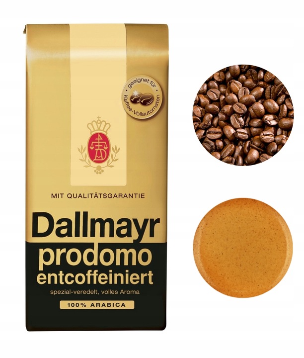 Dallmayr entcoffeineirt 500 gram ziarno NIEMIECKA
