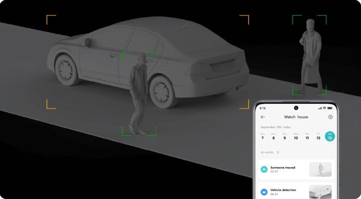 Zestaw 2x Kamera Zewnętrzna Xiaomi CW7000 2.5K 360 do Monitoring Domu Firmy