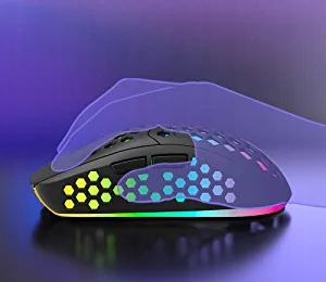 MYSZKA BEZPRZEWODOWA GAMINGOWA KOMPUTEROWA PODŚWIETLANA CICHA + PODKŁADKA
