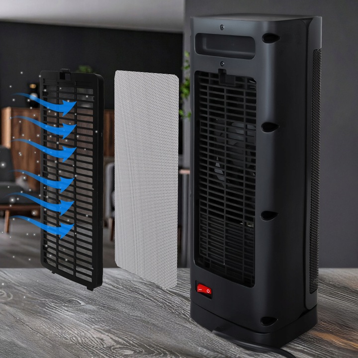 Termowentylator Farelka EBERG NOX Grzejnik elektryczny kolumnowy 2000W