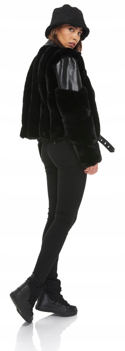 CZAPKA DAMSKA KAPELUSZ na zimę ciepła z futerkiem futro eko zamsz