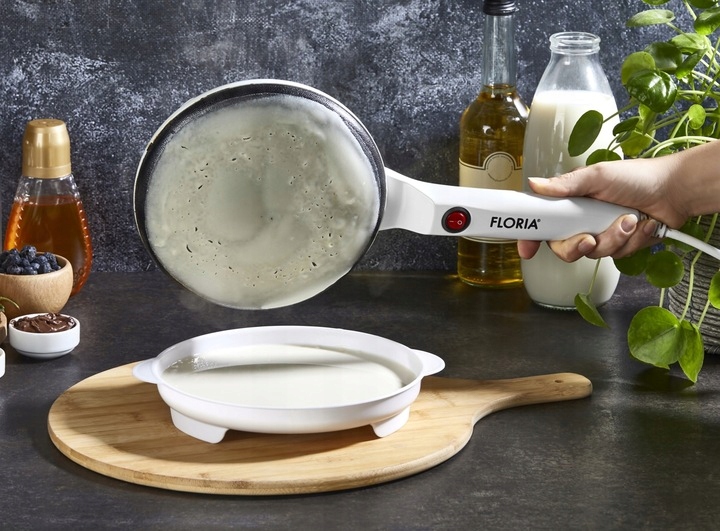 NALEŚNIKARKA ELEKTRYCZNA FLORIA BIAŁA 20CM 700W