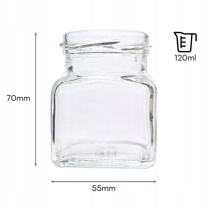 POJEMNIKI NA PRZYPRAWY x24 Szklany słoik 120ml + Etykiety Organizer Kol-Pol