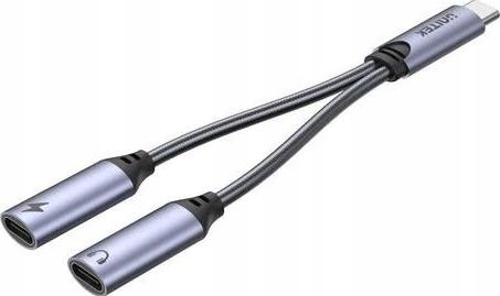 Unitek USB-C na 2 x port USB-C audio i 18W