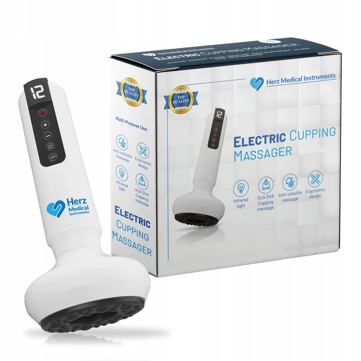 ELEKTRYCZNA BAŃKA CHIŃSKA MASAŻER Bezprzewodowy Antycellulitowy Herz