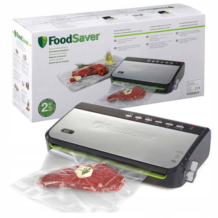 Zgrzewarka próżniowa do żywności Pakowarka FoodSaver + Worki, Folia