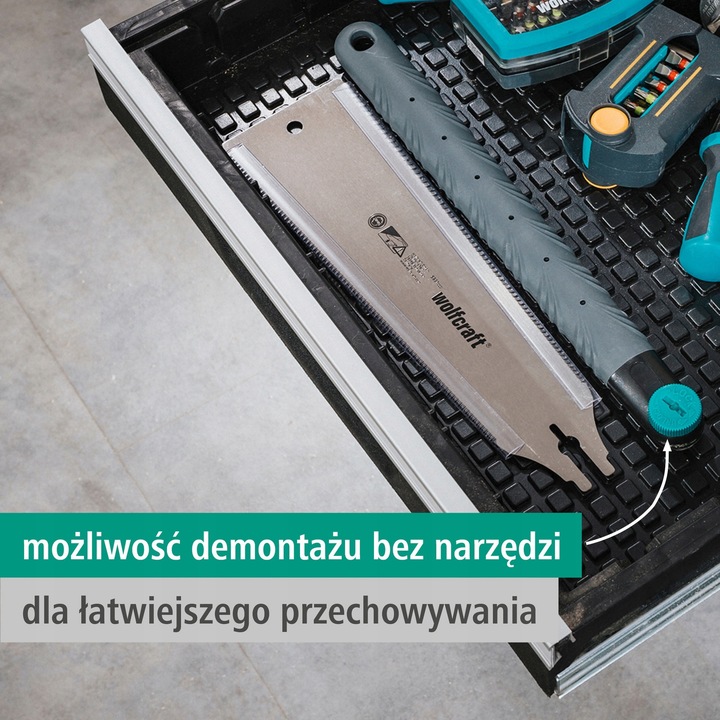 WOLFCRAFT Piła japońska do drewna listw 240mm dwustronna precyzyjna