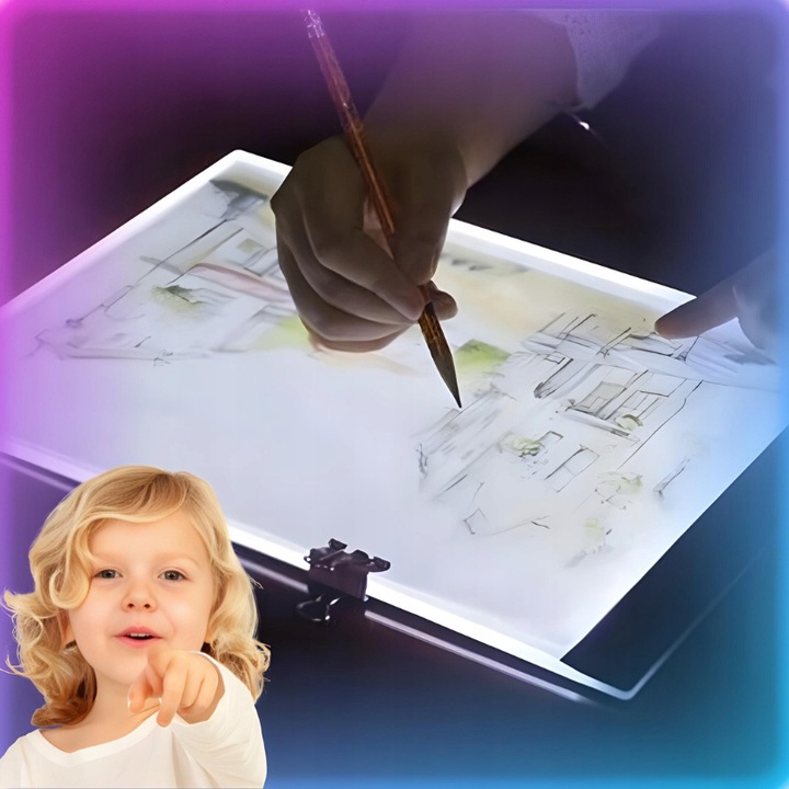 TABLET GRAFICZNY TABLICA DESKA KREŚLARSKA do rysowania kalka LED A4 PREZENT