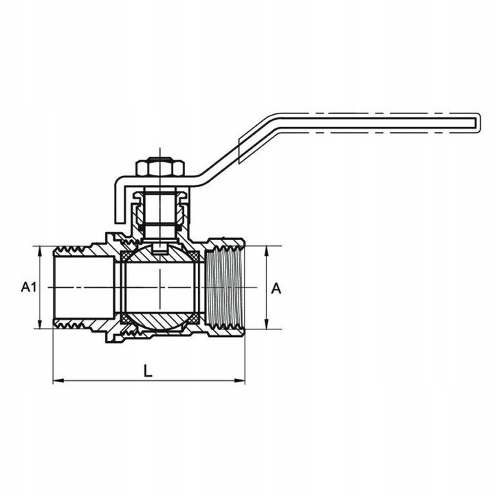 Zawór kulowy DIAMOND 1'' ART.2461-25.WZ