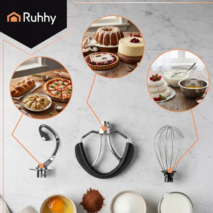 Robot Planetarny Kuchenny z Podgrzewaną Misą 5,7L Ruhhy Duży