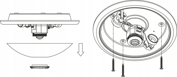 Plafon Oprawa Lampa sufitowa LED 2x E27 z czujnikiem SuperLED