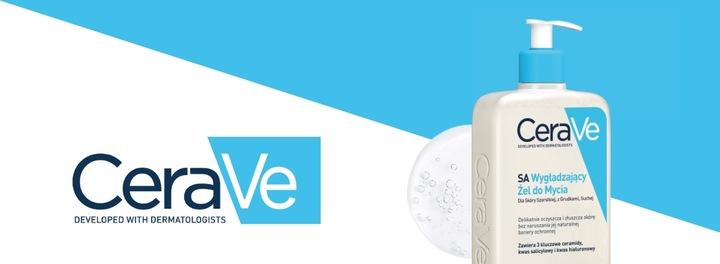 CeraVe SA Żel Wygładzający do Mycia 473ml Dla Skóry Szorstkiej, z
