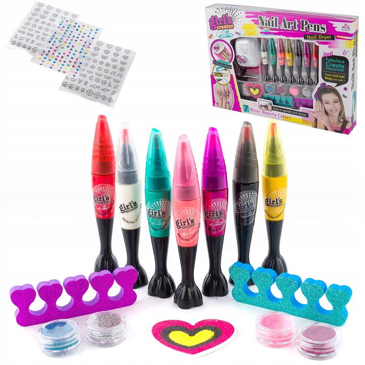 Zestaw do malowania paznokci manicure dziewczynek