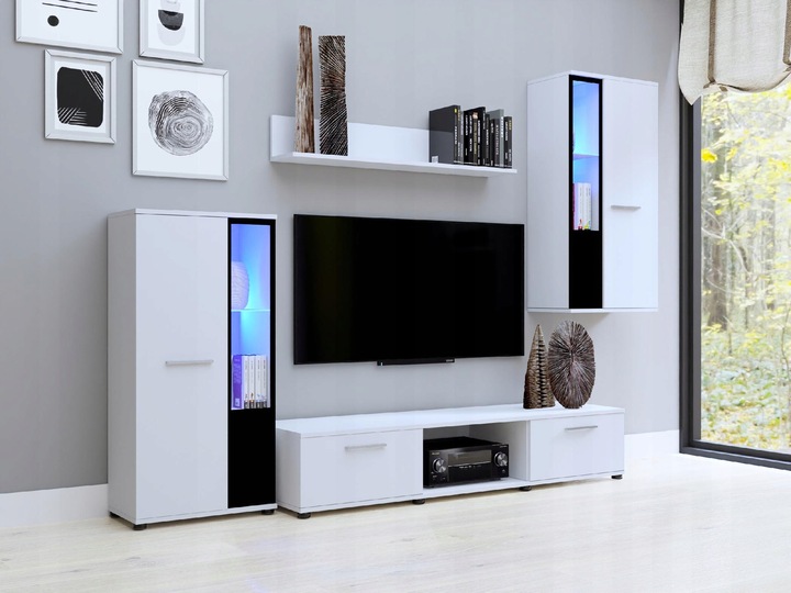 Meblościanka CUBE biały mat meble pokojowe