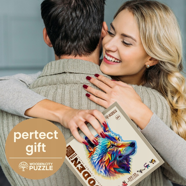 Puzzle Drewniane Elegancki Wilk 250 el Wooden.City