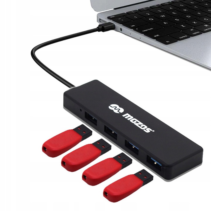 MOZOS AC-HUB30 HUB USB 3.0 ROZDZIELACZ 4 PORTOWY SPLITTER ROZGAŁĘZIACZ