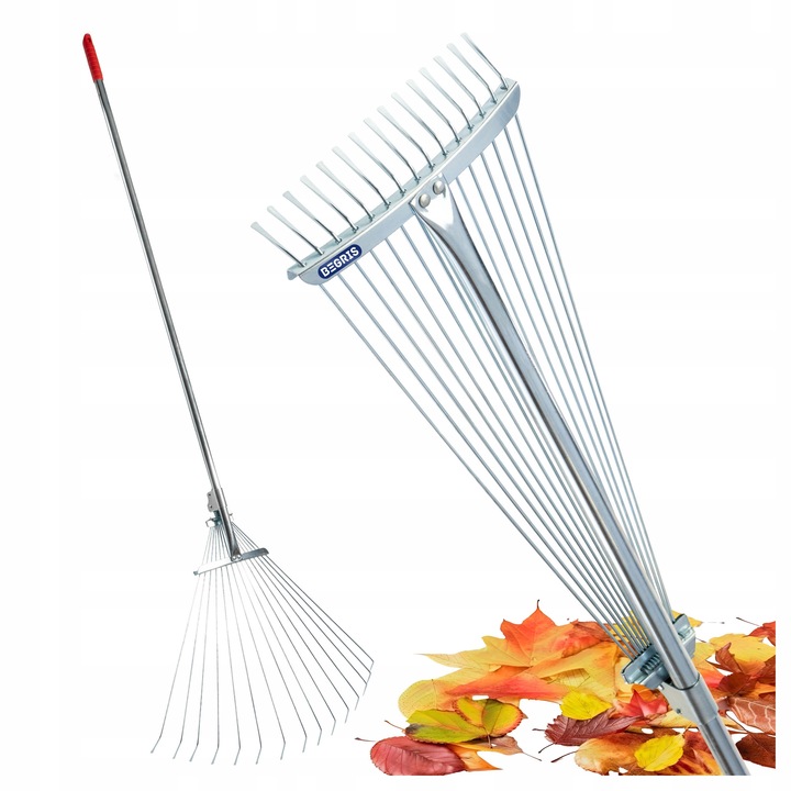 Grabie do liści wachlarzowe druciane regulowane metalowy rączka