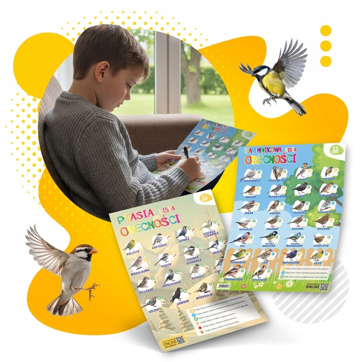 KARMA DLA PTAKÓW 20kg ZE SŁONECZNIK DROBNE ZIARNO DO KARMNIK + PLAKAT