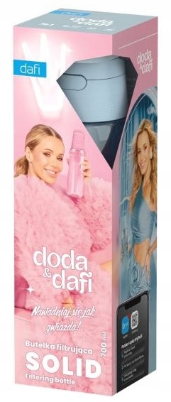 DAFI SOLID Butelka filtrująca wodę z wkładem filtr DODA Dove Blue 0,7