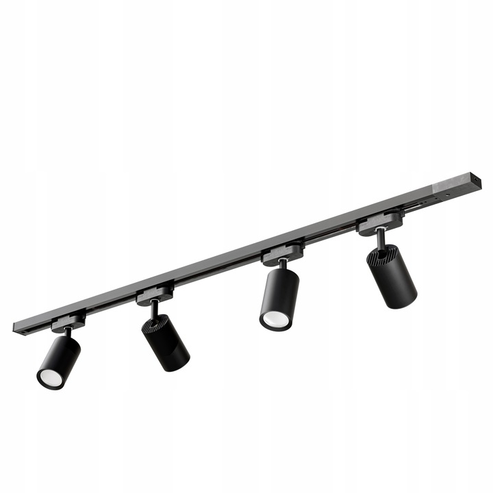Zestaw Szynoprzewód Szyna 1m + 4x Oprawa Halogenowa LED GU10 Lampa