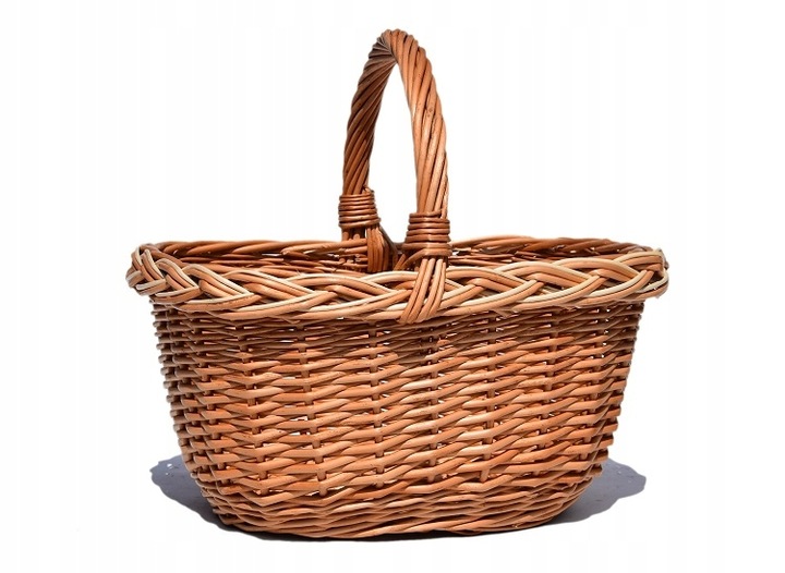 Koszyczek na zakupy wiklinowy do lasu, grzyby PREZENT Kosz do zbioru