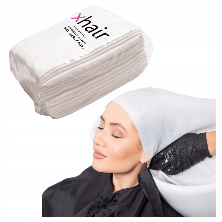 Ręcznik fryzjerski włókninowy JEDNORAZOWY super chłonny do włosów XHAIR