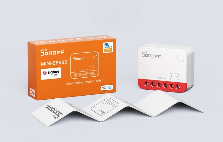 Sonoff MINI-ZBRBS Inteligentny Mini Przełącznik Do Rolet ZigBee 3.0