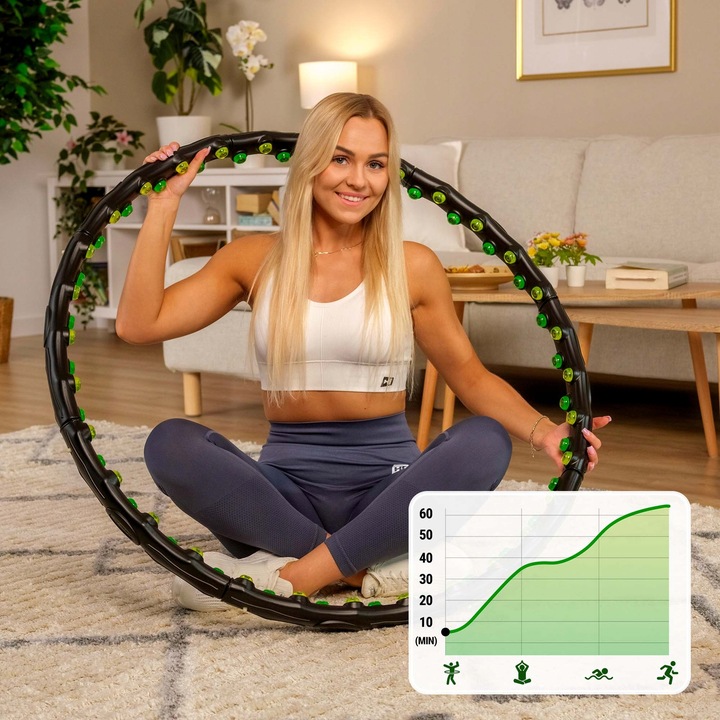 Hula hop z kulkami odchudzające wyszczuplające z magnetycznymi