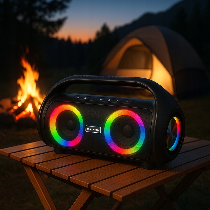 GŁOŚNIK BLUETOOTH PRZENOŚNY BEZPRZEWODOWY WODOODPORNY IPX5 RADIO FM