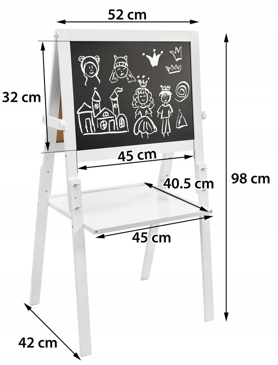 TABLICA DWUSTRONNA MAGNETYCZNA KREDOWA SUCHOŚCIER.