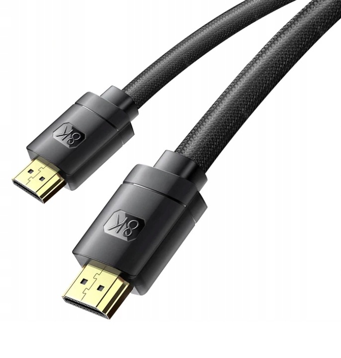 MOCNY KABEL PRZEWÓD BASEUS HDMI do HDMI 2.1 8K 60Hz UHD 3D 48GB eARC