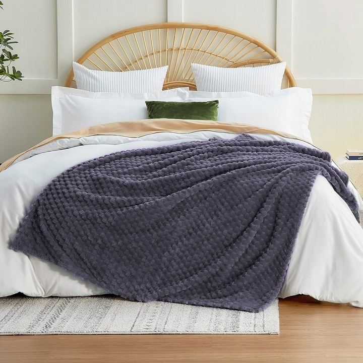 KOC NARZUTA NA ŁÓŻKO KANAPĘ MIĘKKI GRUBY 200x220 WZORY KOLORY