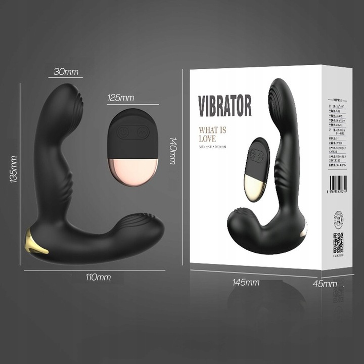 MASAŻER PROSTATY STEROWANY PILOTEM 10 FUNKCJI WIBRATOR ANALNY DLA MĘŻCZYZN