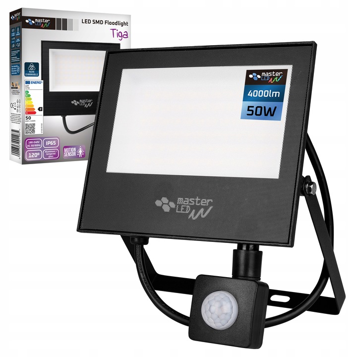 HALOGEN LED z czujnikiem ruchu naświetlacz lampa 50W 4500K ZEWNĘTRZNY