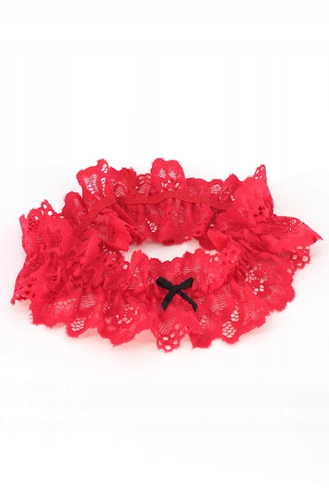 Podwiązka studniówka 069 czerwona polska