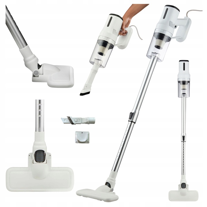 ODKURZACZ PIONOWY BEZWORKOWY PRZEWODOWY RĘCZNY MOCNY 2w1 600W HEPA H13