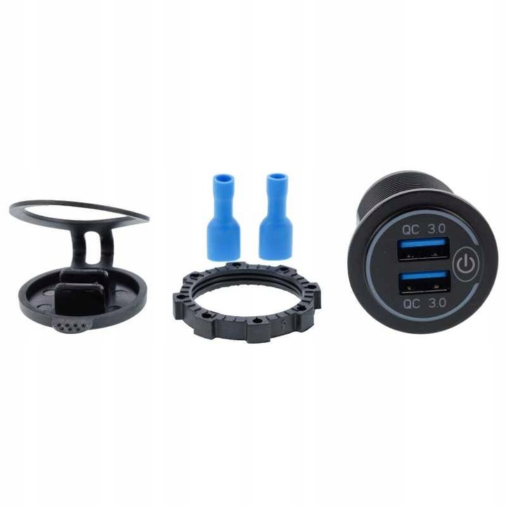 GNIAZDO ŁADOWANIA QC 2x USB 3.0A QUICK CHARGE