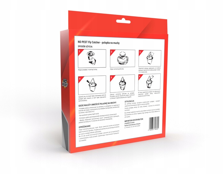 ŚRODEK WOREK PUŁAPKA NA MUCHY KOMARY OSY MESZKI NO PEST FLY CATCHER (3 SZT)