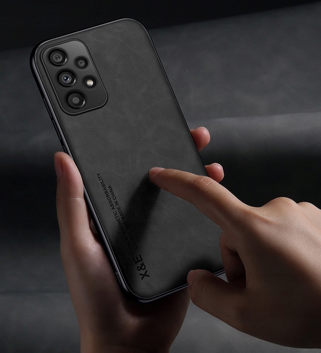 Etui Skórzane DO SAMSUNG GALAXY A52s A52 5G A52s 5G Case + Szkło Czarne