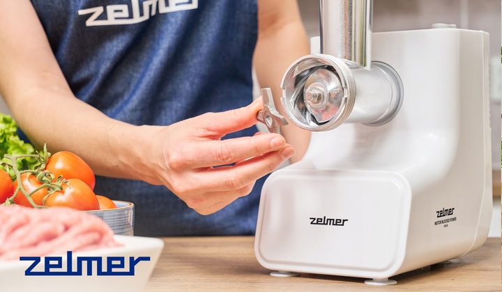 MASZYNKA DO MIELENIA MIĘSA ZELMER Z SZATKOWNICĄ I WYCISKARKA DO POMIDORÓW