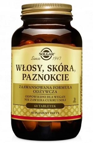 SOLGAR WŁOSY SKÓRA PAZNOKCIE 60 TABLETEK