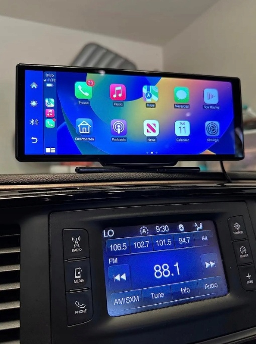 RADIO SAMOCHODOWE ANDROID APPLE CARPLAY STACJA +2 KAMERY MONITOR